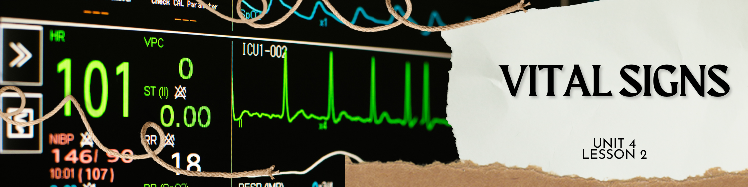 Lesson 2: Vital Signs Banner